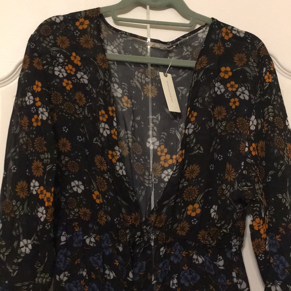 Anthropologie floral Long duster kimono